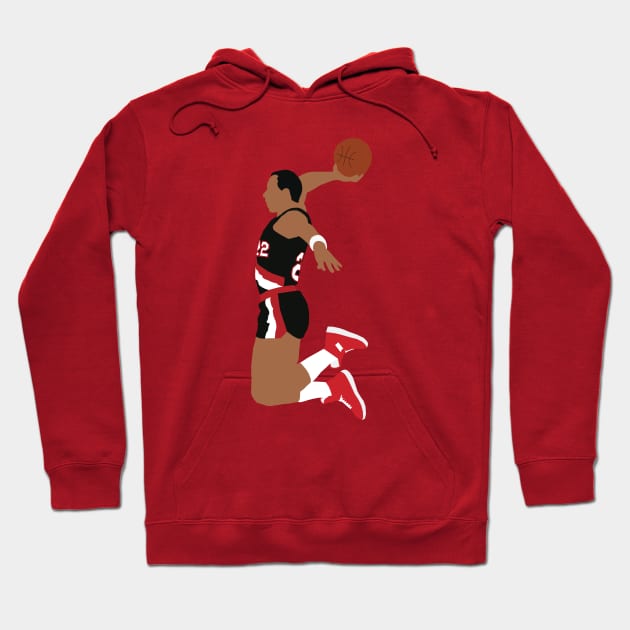 Clyde Drexler Dunk Hoodie by rattraptees